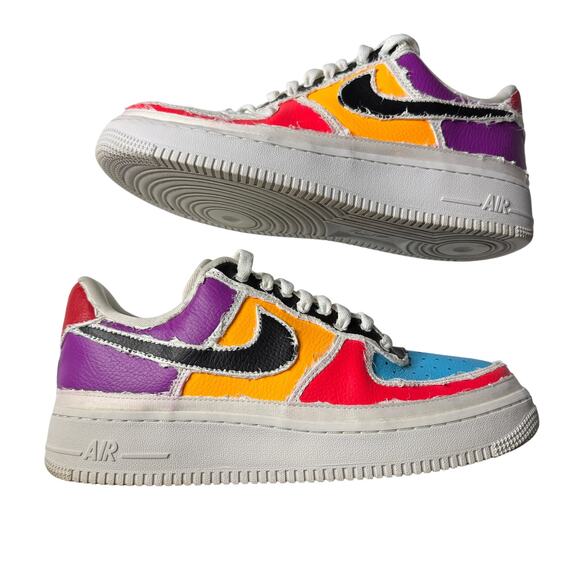 Nike Air Force 1 Low LX Reveal '07 Tearaway Multicolor Tennis Shoes Womens 11.5 - Picture 1 of 8